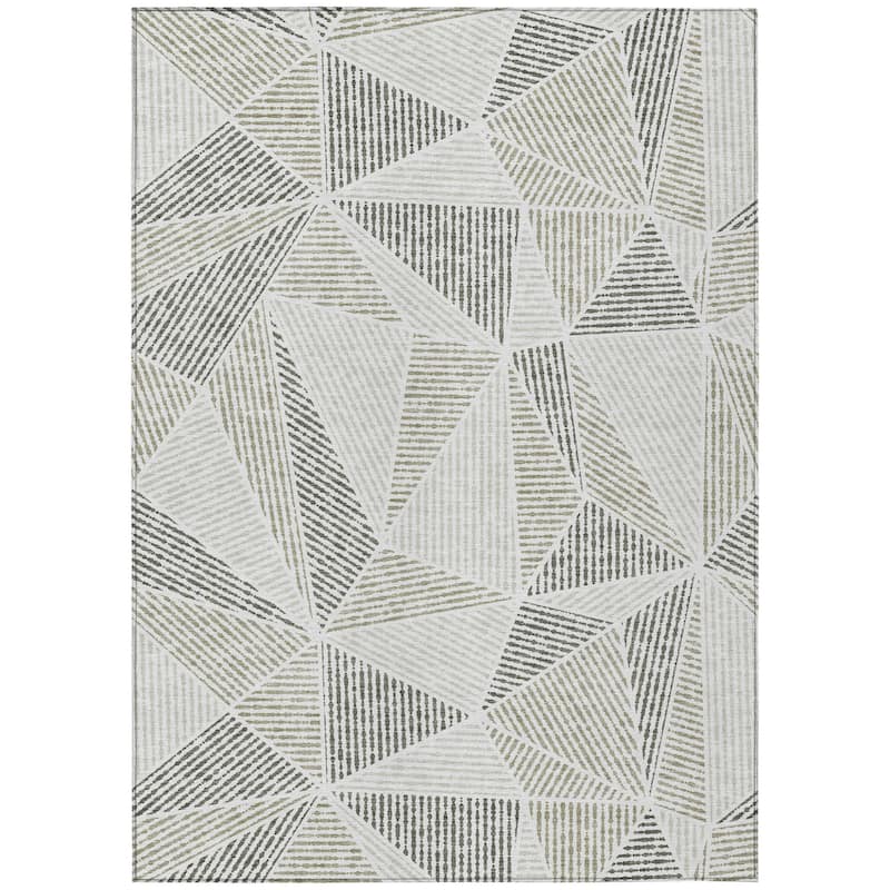 HomeRoots Geometric Transitional Rectangle Outdoor Rug