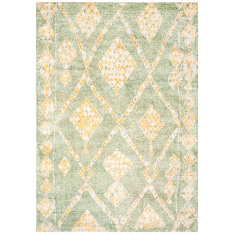 SAFAVIEH Couture Handmade Moroccan Oshra Modern Viscose Rug