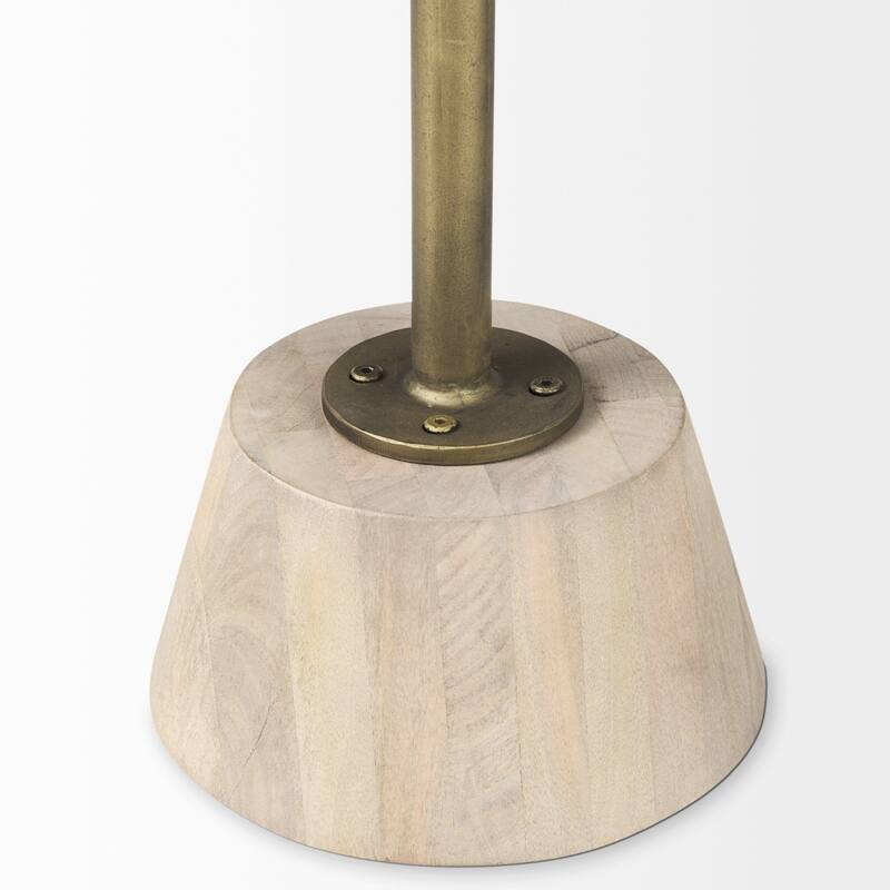 Contemporary 20” Round Solid Wood End Table with Thick Top and Pedestal Base for Living or Bedroom - 20”L x 20”W x 24”H