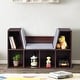 preview thumbnail 1 of 5, Kid Storage Cabinet Multifunctional Bookcase with Cushioned Seat