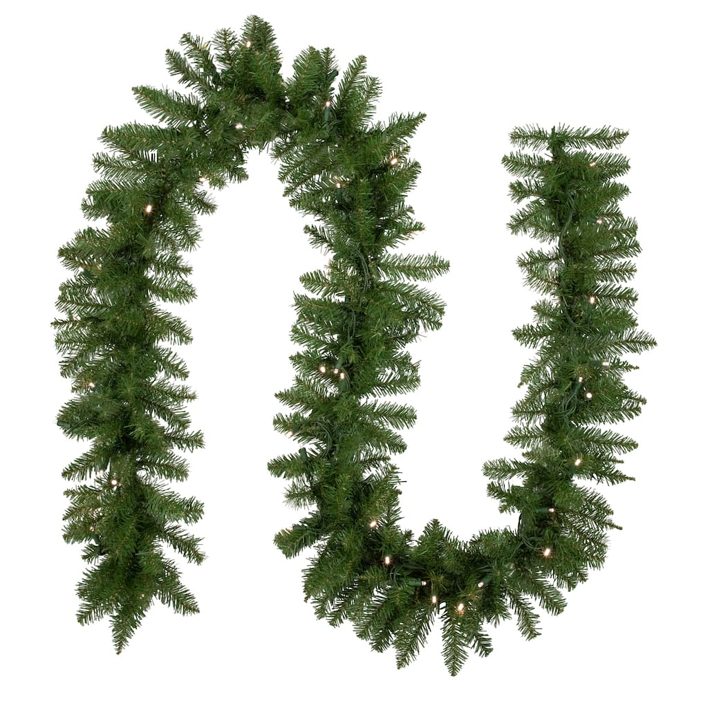 9' x 10" Pre-Lit Rockwood Pine Artificial Christmas Garland