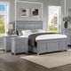 preview thumbnail 18 of 16, Furniture of America Saer 3-Piece Storage Platform Bedroom Set with USB Port Grey - Full