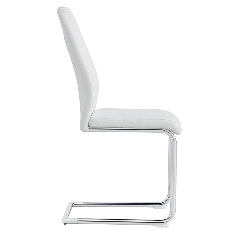 Modern Dining Chairs with Faux Leather Padded Seat,Set of 8
