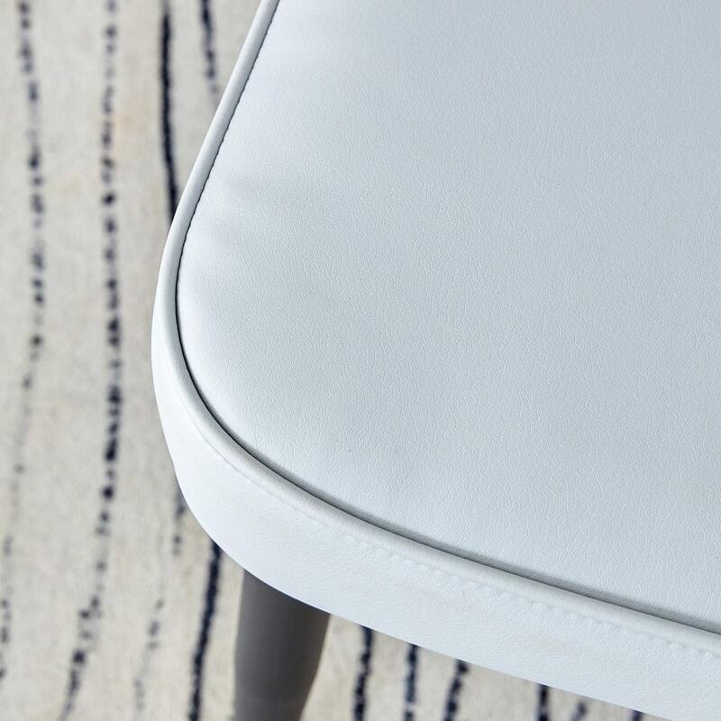 Modern PU Leather Minimalist Dining Chairs Set of 4