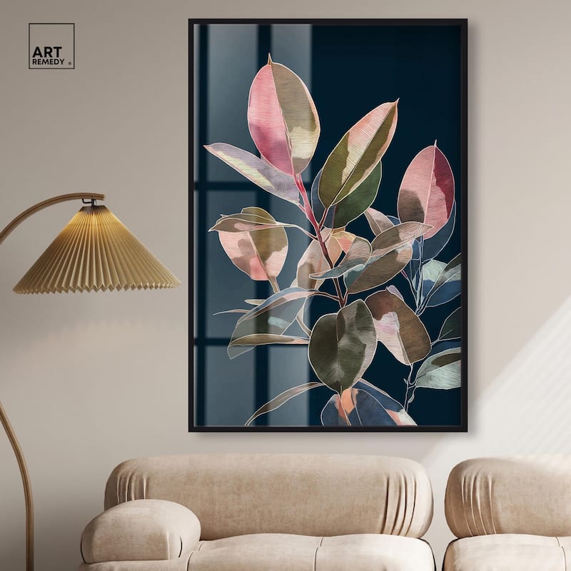 Fuchsia Frond I Shadowbox by Art Remedy