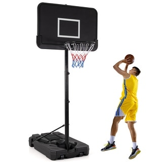 Gymax 6.5-10 FT Adjustable Portable Basketball Hoop w/ 44