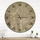 preview thumbnail 8 of 7, Designart 'Antique Old Paper Style' Oversized Farmhouse Wall CLock 29 in. wide x 29 in. high