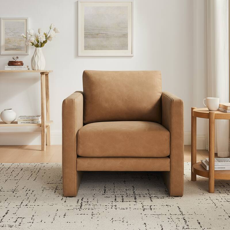 Tovara Vegan Leather Arm Chair by Greyson Living