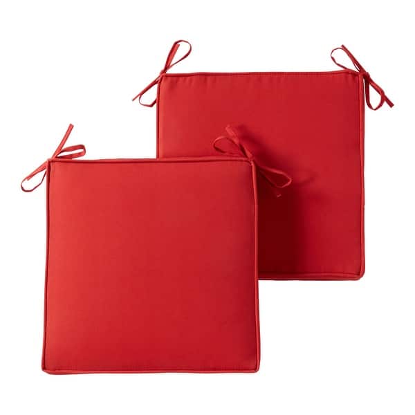Greendale Home Fashions 18" Square Outdoor Chair Pad (Set of 2) - Salsa