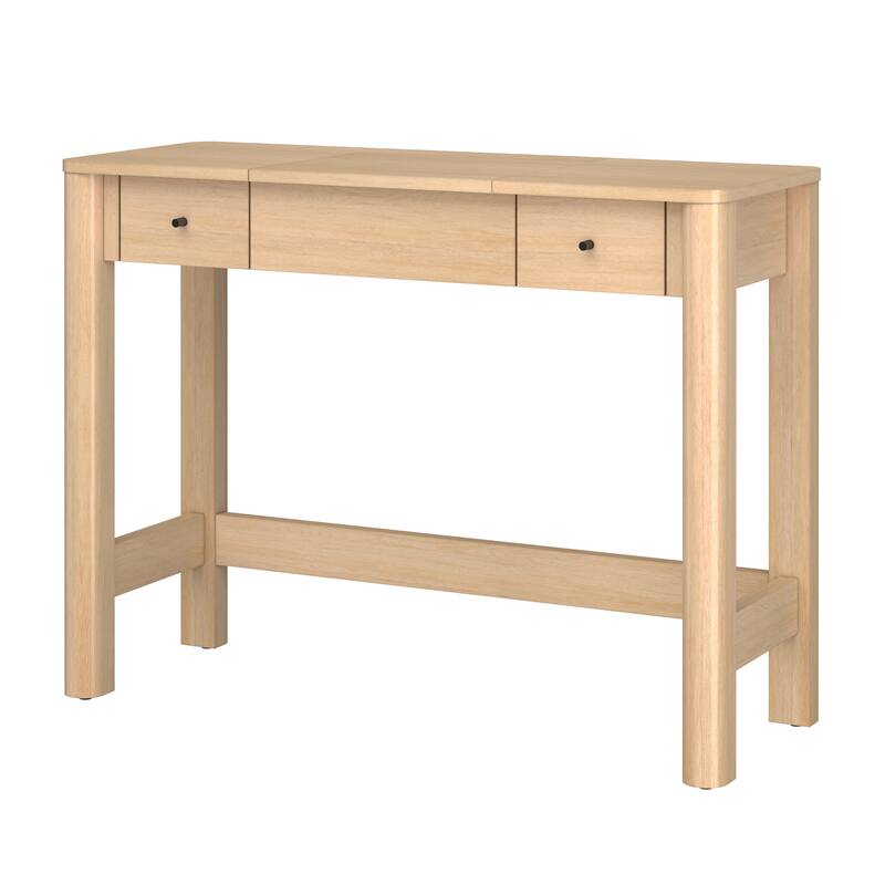 Walker Edison Modern Vanity with LED Light and Drawer Storage