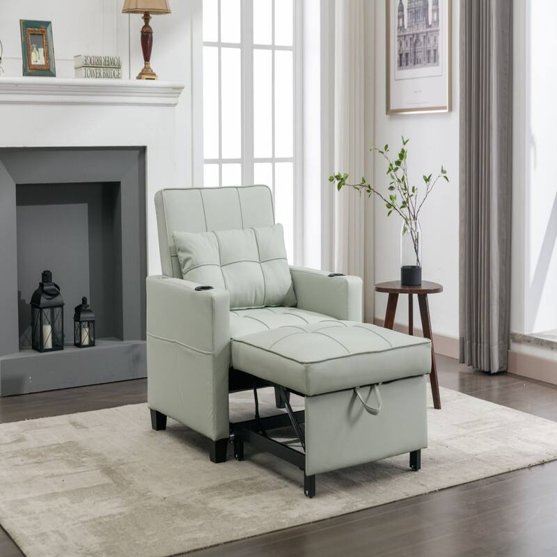 3-in-1 Pull Out Sleeper Chair Beds with USB Ports