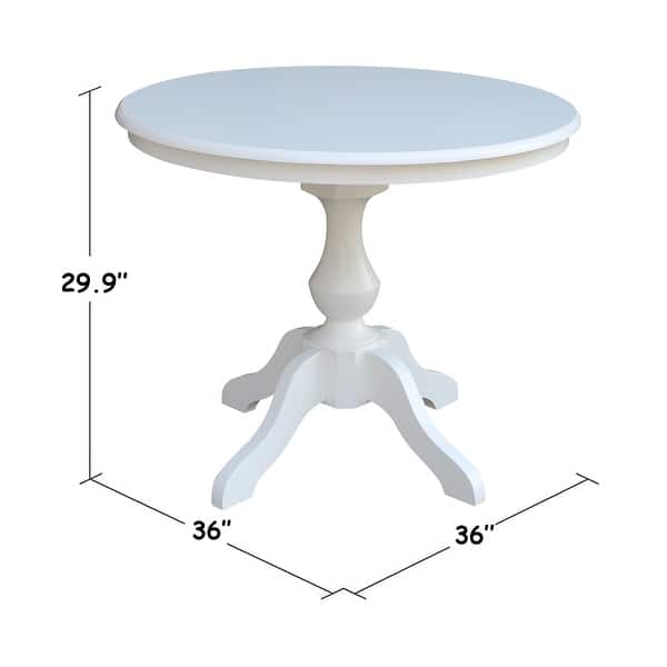 dimension image slide 2 of 5, 36" Round Top Pedestal Table