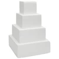 Round Foam Cake Dummy Circle Dummy Cake Set for Wedding White