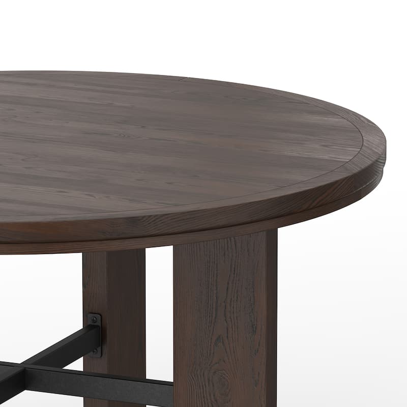 Holliday 48-inch Dining and Poker Game Table in Walnut Finish