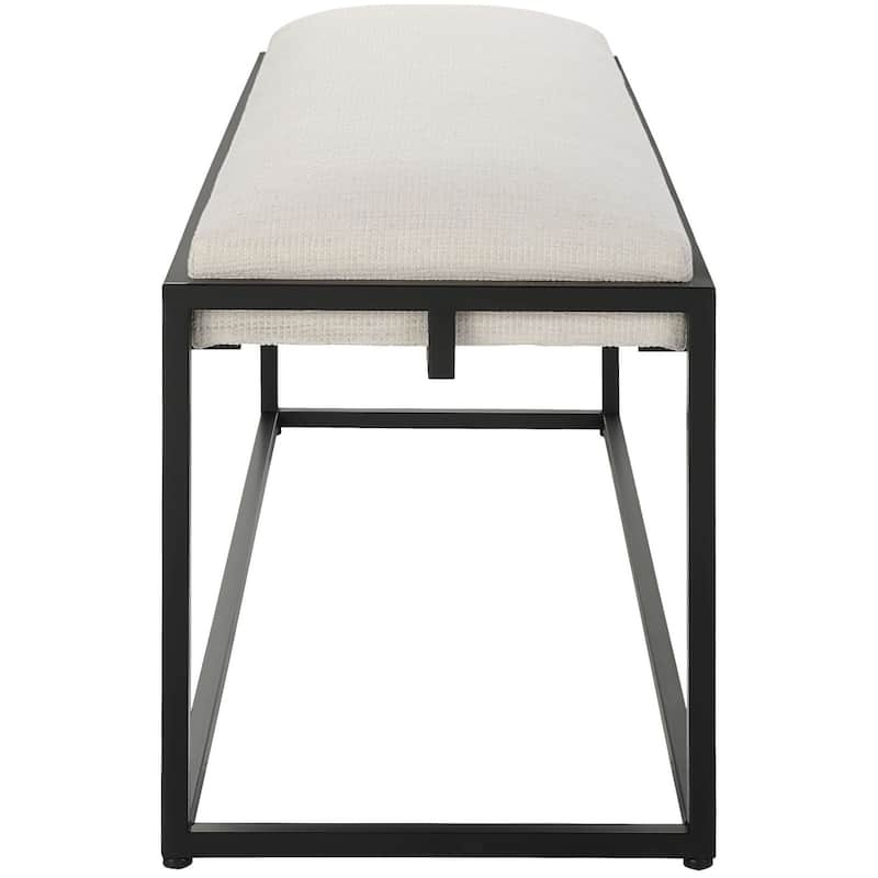 Uttermost 23674 Paradox 47"W Contemporary Iron Framed Upholstered