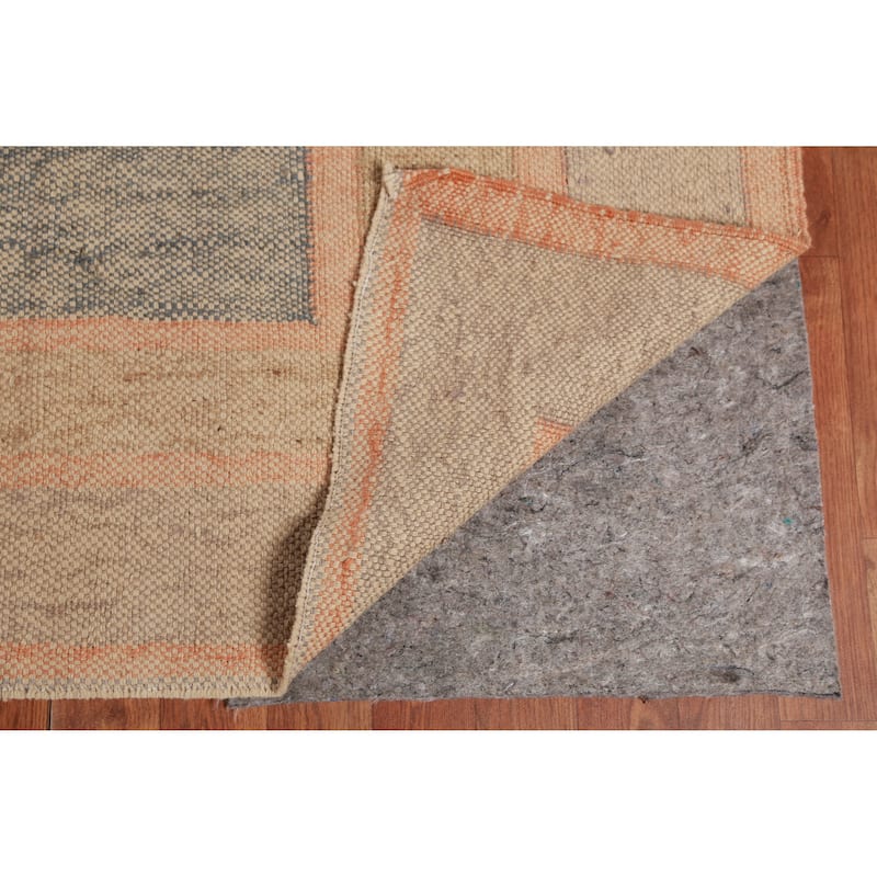Hand Woven Oriental 100% Jute Carpet Southwestern Modern Beige & Ivories Kilim Area Rug - 10' 0'' X 8' 11''