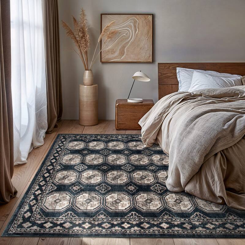 World Rug Gallery Transitional Moroccan Washable Non Slip Area Rug