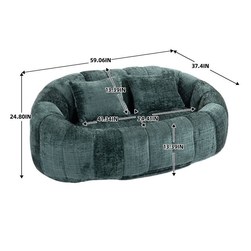 59.06'' Lazy Sofa Durable Comfort Lounger High Back