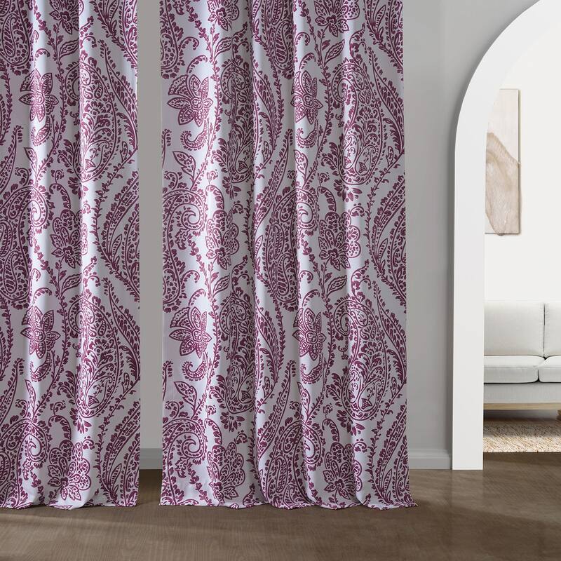 Exclusive Fabrics Tea Time Room Darkening Curtain (2 Panels)