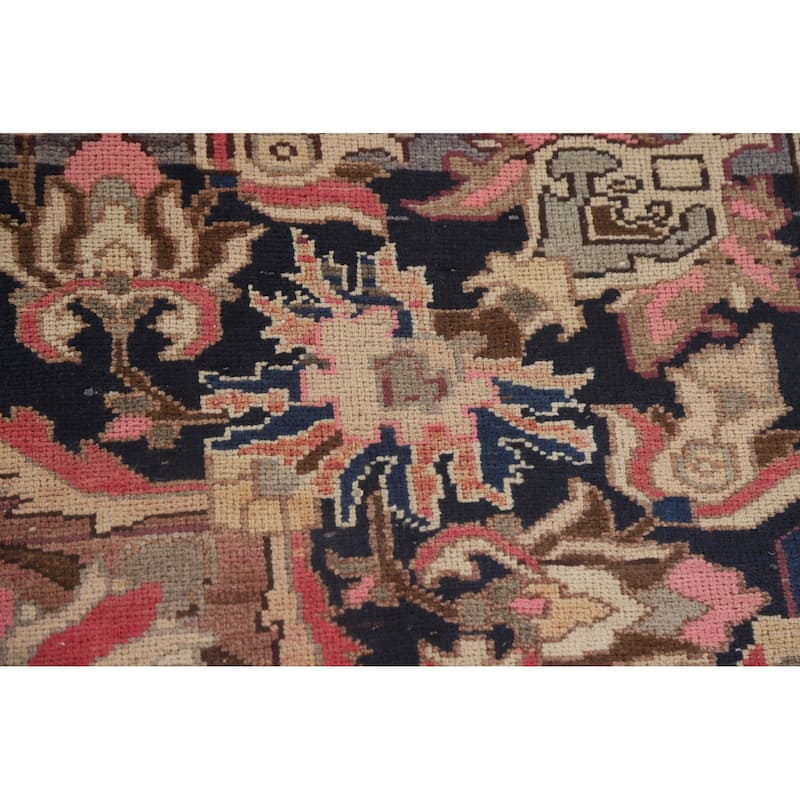 Geometric Bakhtiari Persian Vintage Area Rug Hand-knotted Wool Carpet - 6'8" x 10'0"