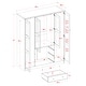 preview thumbnail 3 of 24, Palace Imports 100% Solid Wood Family 4-Door Wardrobe Armoire with Metal or Wooden Knobs
