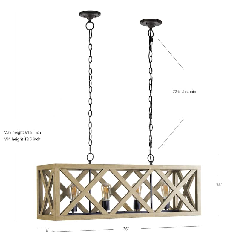 SAFAVIEH Sagan Pendant - 10"x36"x19.5-91.5" - 36"W x 10"D x 68"H
