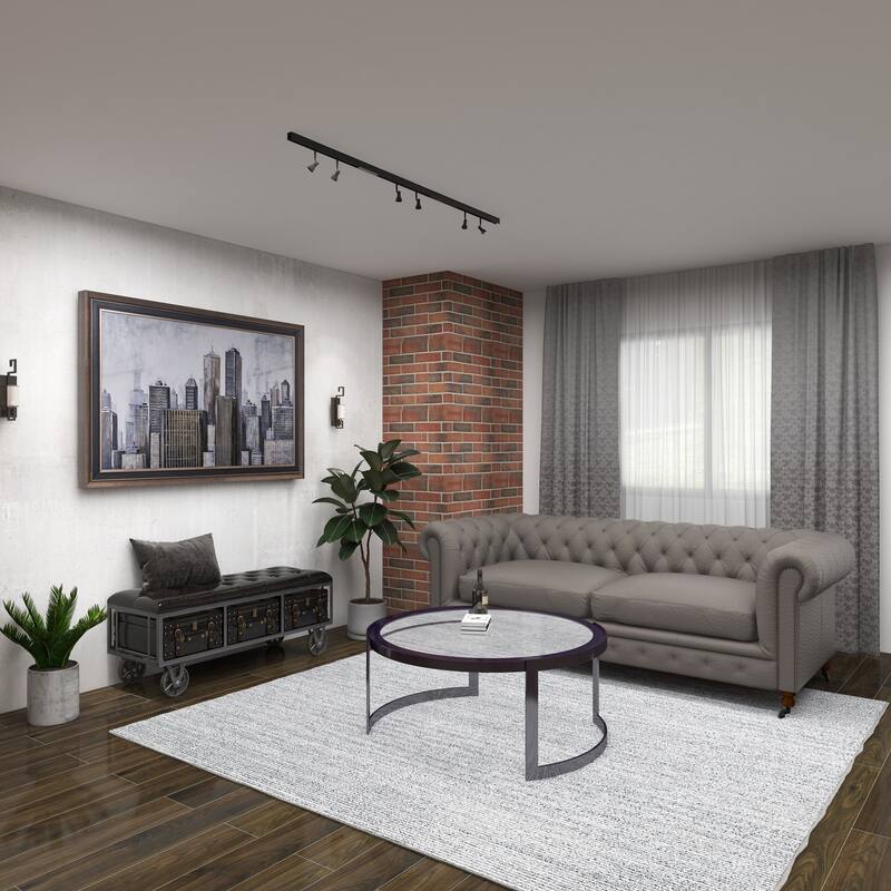 Black Faux Leather Tufted Upholstered 3 Trunk Storage Bench with Industrial Wheels and Gold Studded Accents