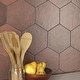 preview thumbnail 8 of 18, Merola Tile Heritage Hex Wine 7" x 8" Porcelain Floor and Wall Tile