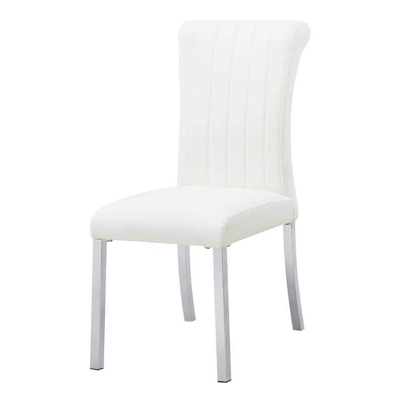 Furniture of America Carra Modern 5-Piece Stainless Steel Dining Table Set