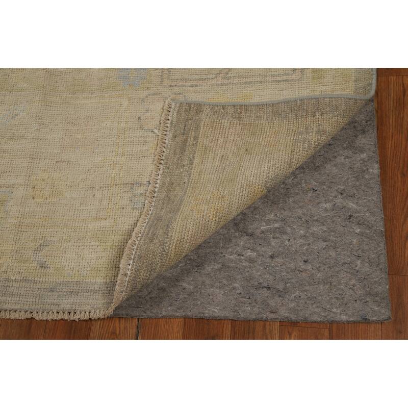Hand Knotted Oriental 100% Wool Carpet Transitional All-Over Greys & Charcoal Oushak Area Rug - 11' 9'' X 8' 8''