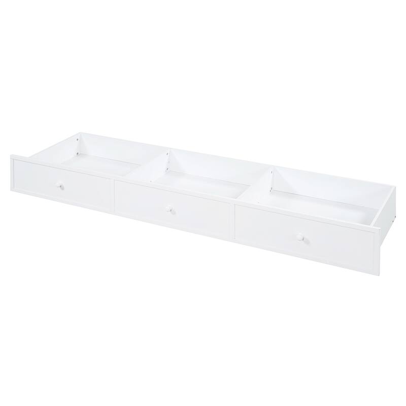 Full Size Modern Wooden Daybed with 3 Drawers, USB Ports & Desk