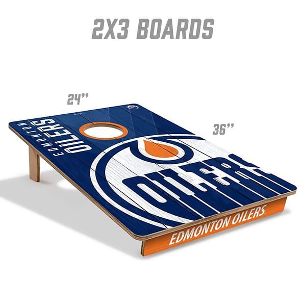 Edmonton Oilers NHL Tailgate Cornhole Board Set