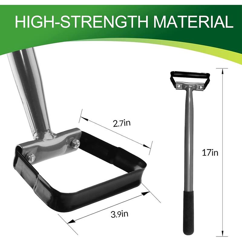 WaLensee Mini Action Hoe for Weeding Stirrup Hoe Tools for Garden Hula-Ho with 14- Inch Scuffle Loop Hoe