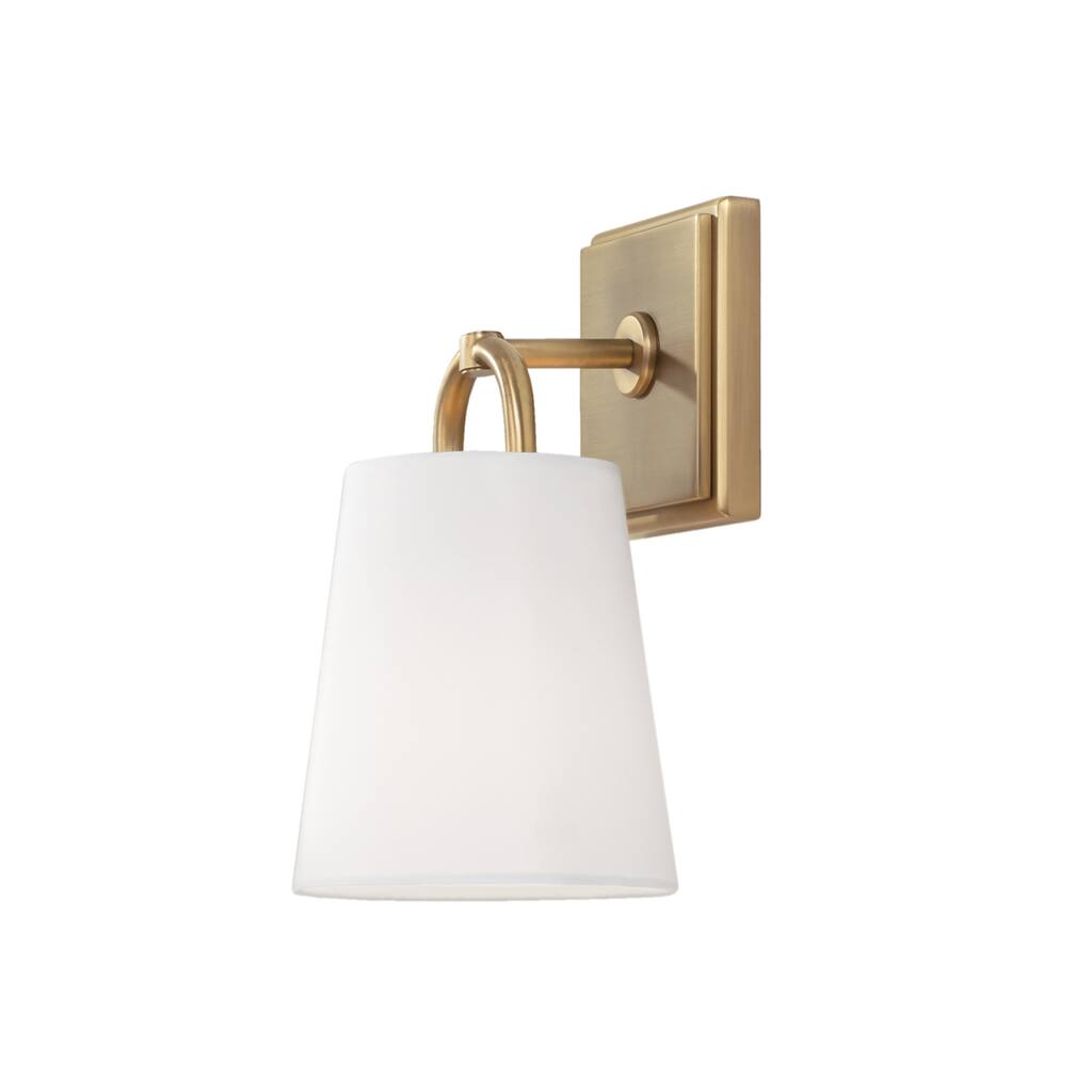 Brody 1-light Wall Sconce w/ White Fabric Shade