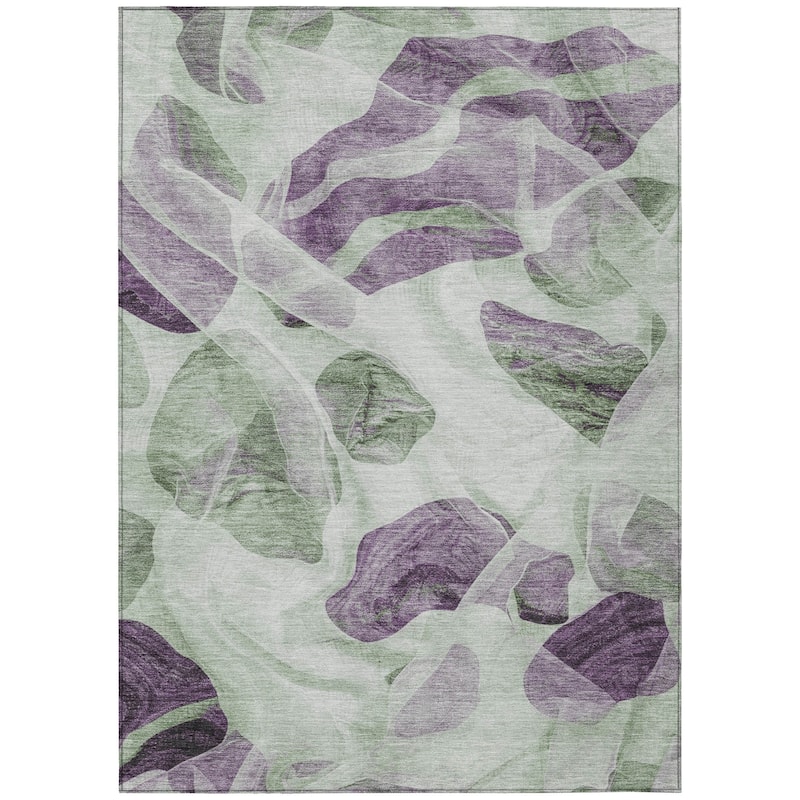 HomeRoots Abstract Transitional Rectangle Outdoor Rug