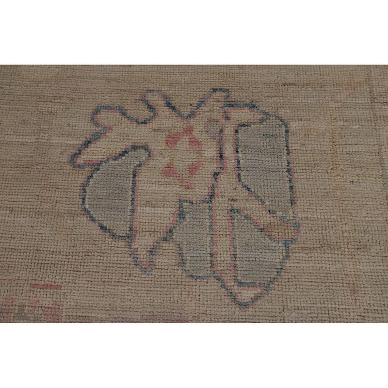 Oriental Vegetable Dye Oushak Turkish Rug Hand-Knotted Wool Carpet - 8'3"x 9'7"