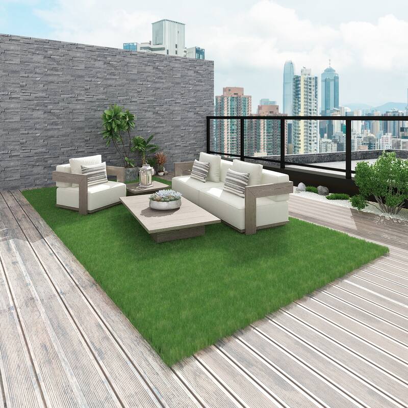 Timechee Luxury Synthetic Artificial Grass Turf Rug and Roll - 157"x 78"