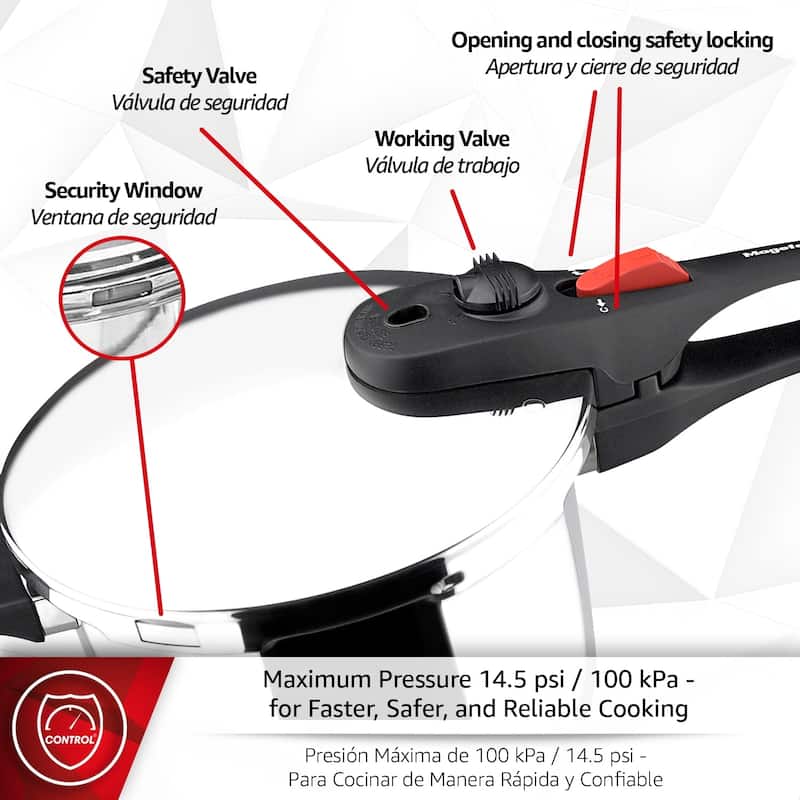 Magefesa Practika Plus Stainless Steel Pressure Cooker Set - 4.2 & 6.3 Qts