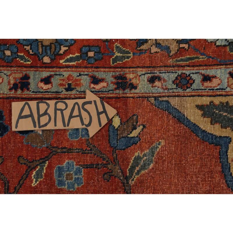 Hand Knotted Oriental 100% Wool Carpet Traditional Floral Oranges & Rust Bakhtiari Area Rug - 11' 6'' X 9' 2''