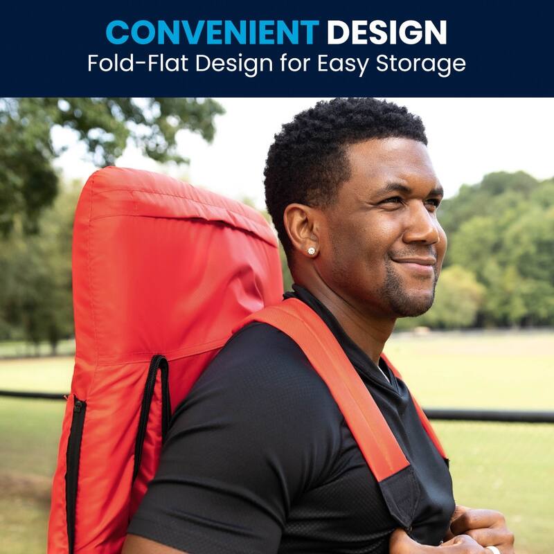 2 Pack Reclining Backpack Padded Stadium Chairs-Armrests & Storge Pockets