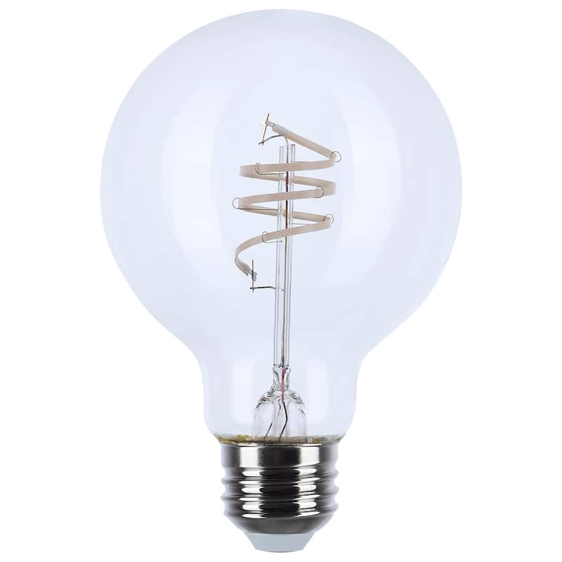 6W LED Reminiscent Flex Gray Coil Filament G25 Medium Base 2700K CCT 120V - Clear - Clear