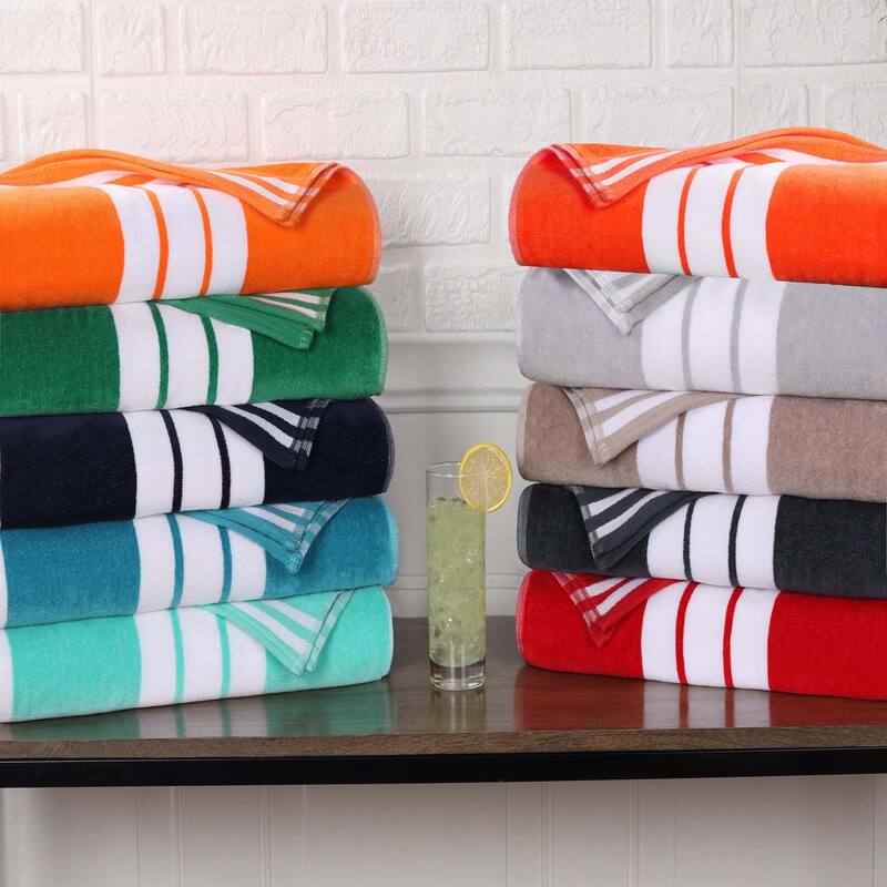 Superior Striped Large Oversized Cotton Beach Towel