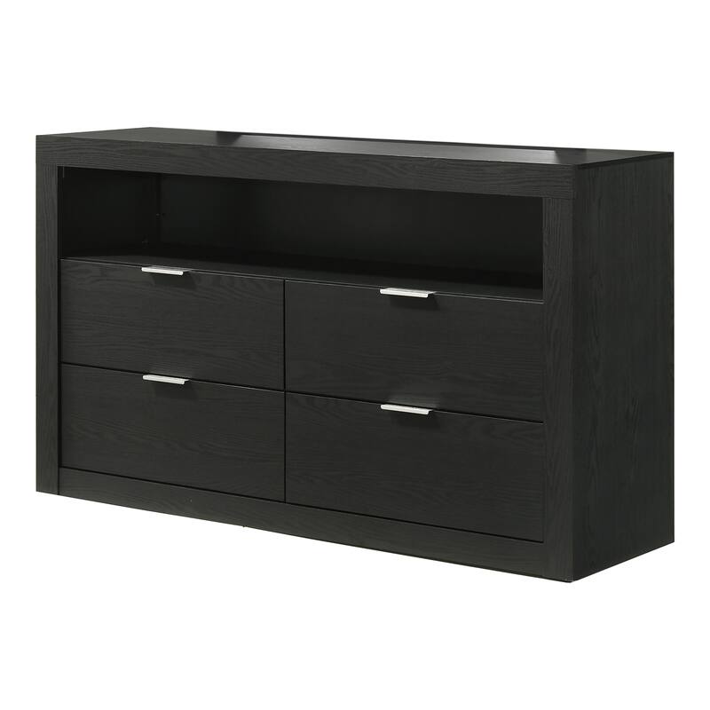 Furniture of America Merro Modern 4-Piece Solid Wood Bedroom Set