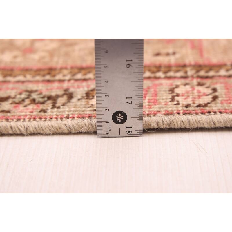 ECARPETGALLERY Hand-knotted Antalya Vintage Light Red Wool Rug - 6'4 x 9'0