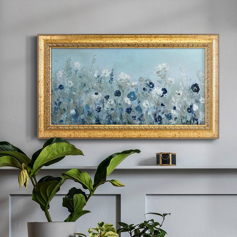 Teal Light Garden Premium Framed Canvas- Ready to Hang