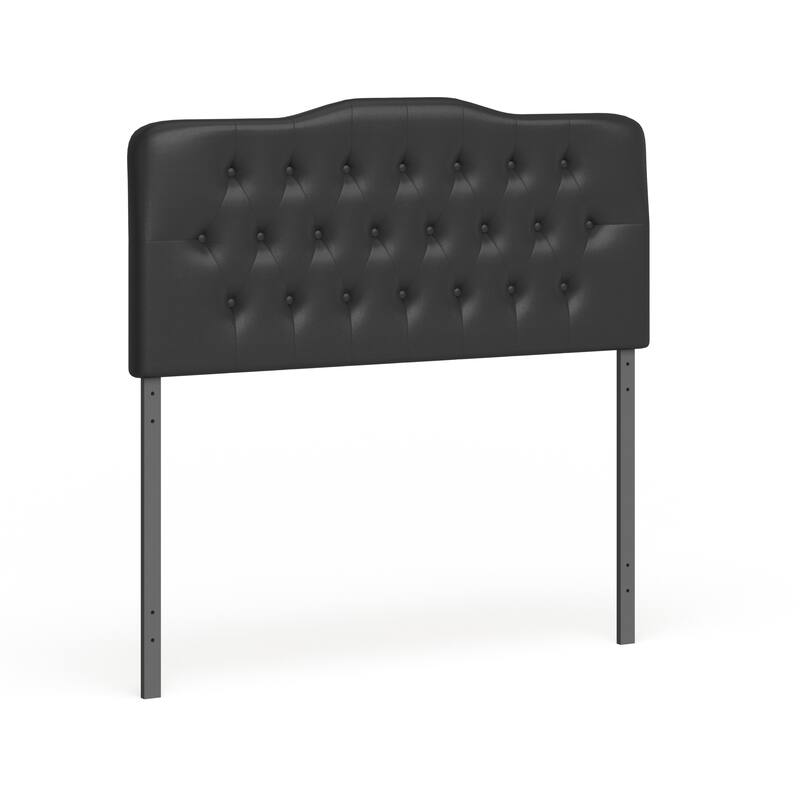 Silver Orchid Bow Full Vinyl Headboard