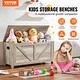 preview thumbnail 4 of 19, Wooden Toy Chest for Kids, Toddler Toy Storage Box with Flip-Top Lid and Safety Hinge, for Playroom, Bedroom