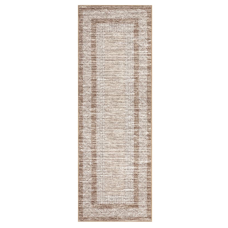Modern Geometric Area Rugs for Living Room Bordered Rugs Indoor Printed Rug for Bedroom, Office