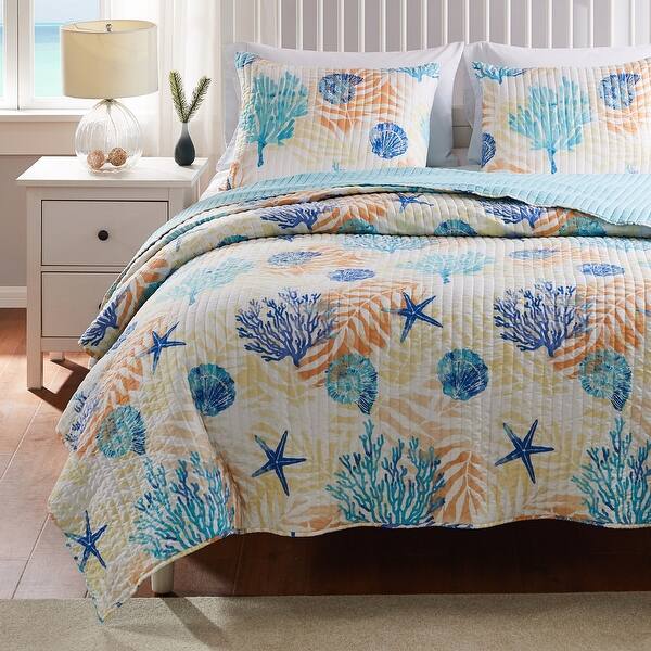 slide 2 of 5, Greenland Home Fashions Montego Reversible Quilt Set
