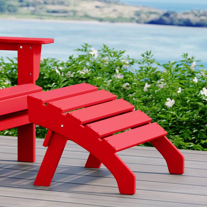 Polytrends Altura Outdoor Adirondack Folding Ottoman